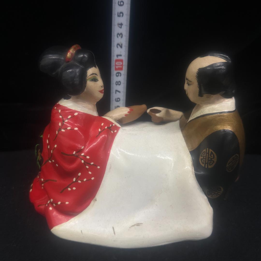 時代　春画　裏艶絵　色絵　陶器人形