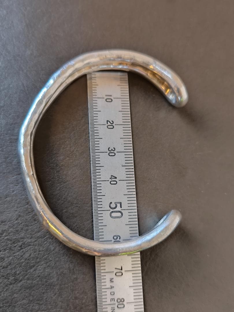 市松 シルバーバングル ダブルスタイル