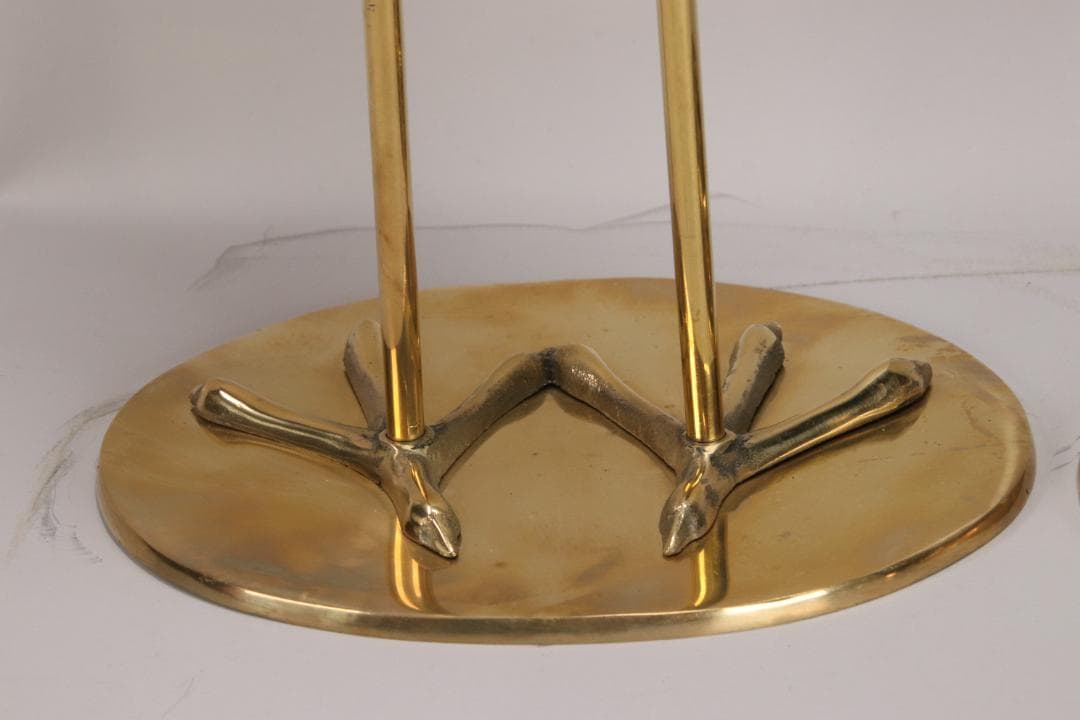 EE004 仏具　真鍮製　鶴型　置物　一対　神社仏閣