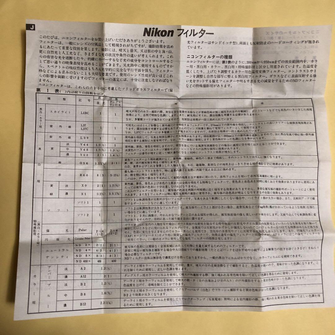 Nikon AF-Nikkor 35-70mmレンズ＋フィルター