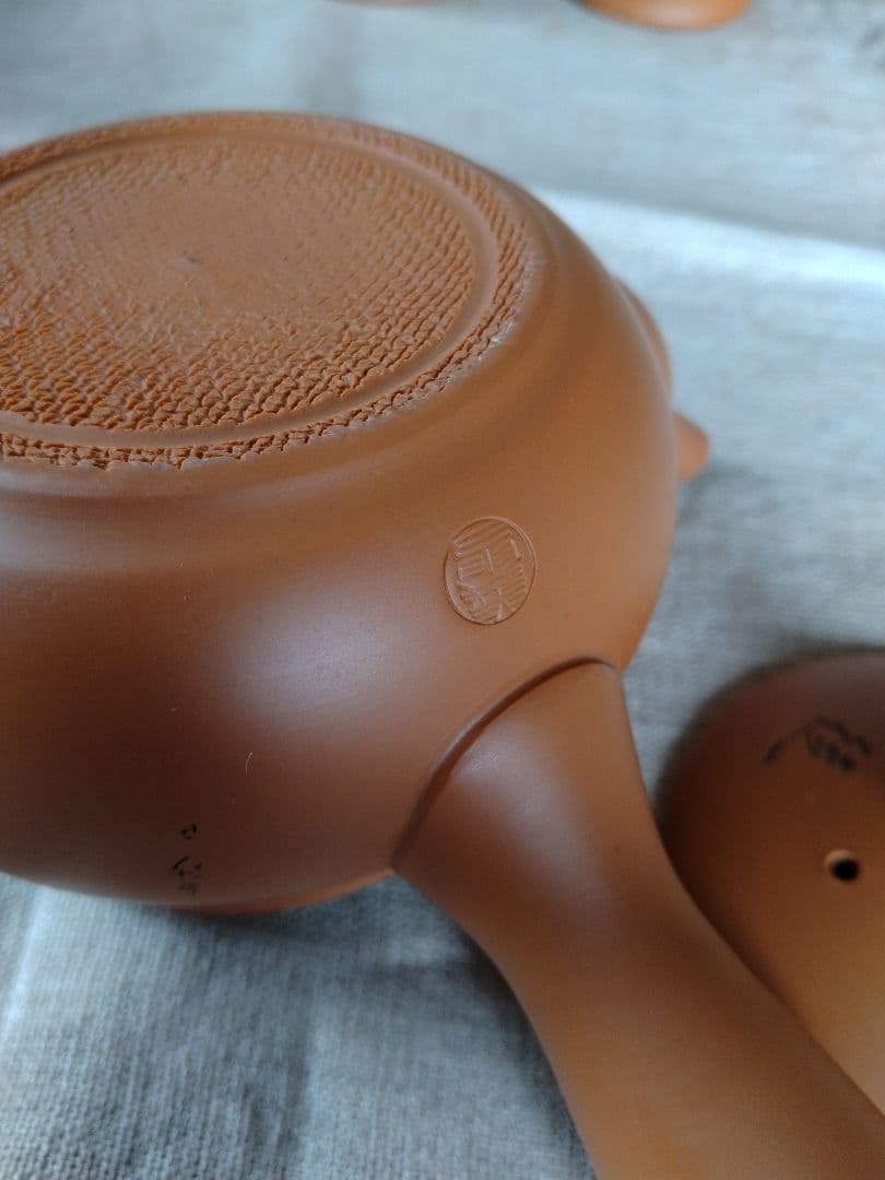 値下げ《未使用》井上義叟 作 常滑焼 細字 茶器(湯呑2客・急須)煎茶道具