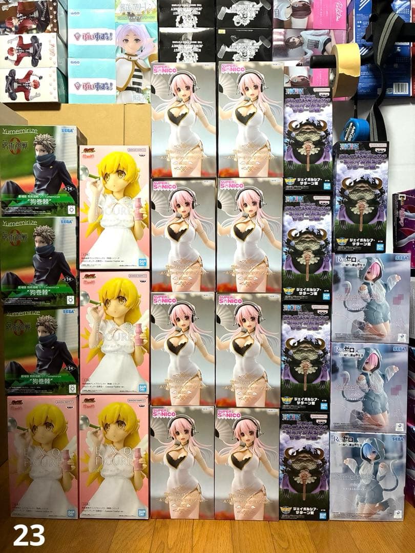 特価 最新 プライズフィギュア 55個 まとめ売り【ワンピース、遊戯王、リゼロ】