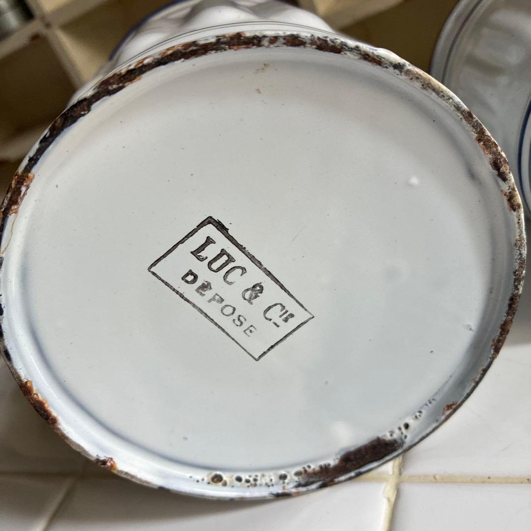 ⭐️Franceアンティーク/LUC DE POSE ホーロー製キャニスター