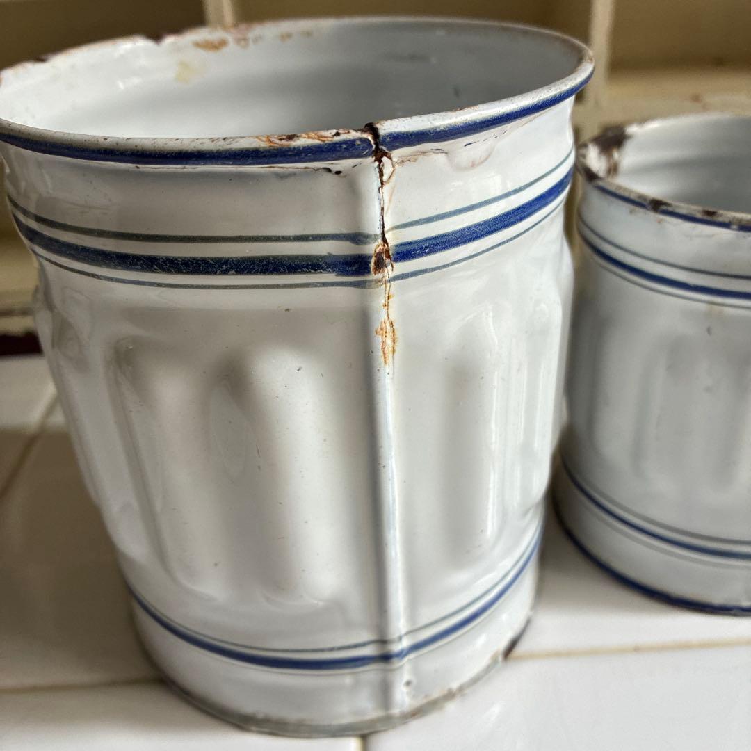 ⭐️Franceアンティーク/LUC DE POSE ホーロー製キャニスター