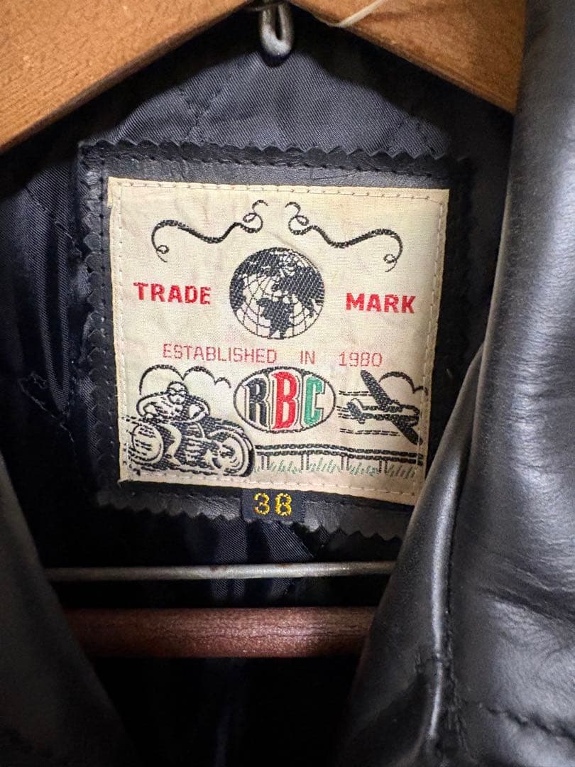 R.B.C (RBC)レザージャケット サイズ38 黒