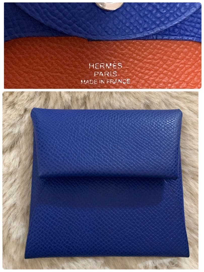HERMES エルメス バスティア ケース バイカラー U刻印