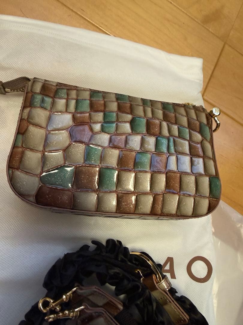 未使用に近い★アタオ　純喫茶アメリ　レトロ　ミニバッグ　アドリアエメラルド