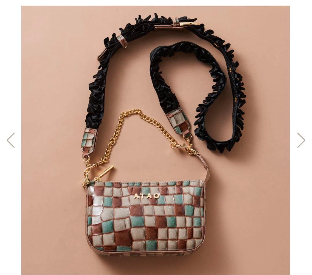 未使用に近い★アタオ　純喫茶アメリ　レトロ　ミニバッグ　アドリアエメラルド