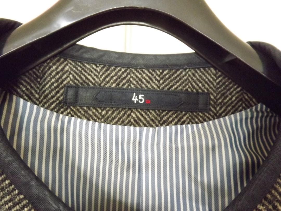 45RPM 45R（フォーティファイブ・アール）ノーカラー ツイード コート