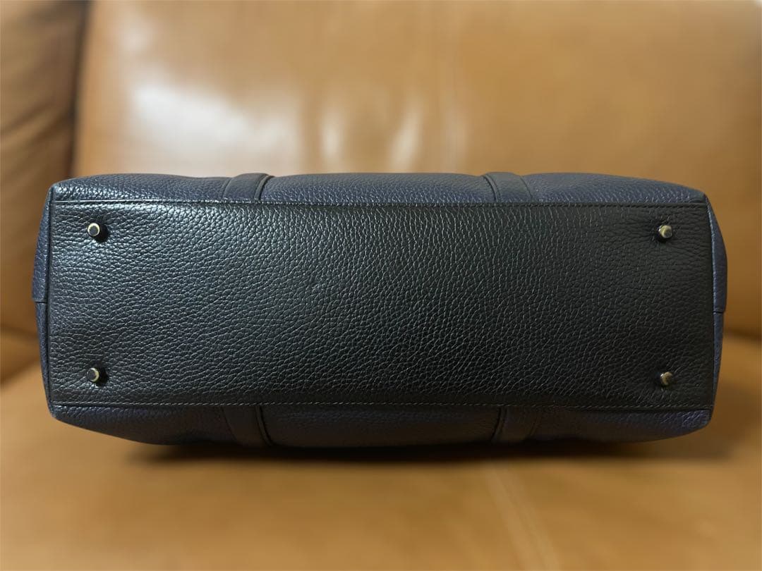 COACH ネイビー ・黒レザー トートバック　A4