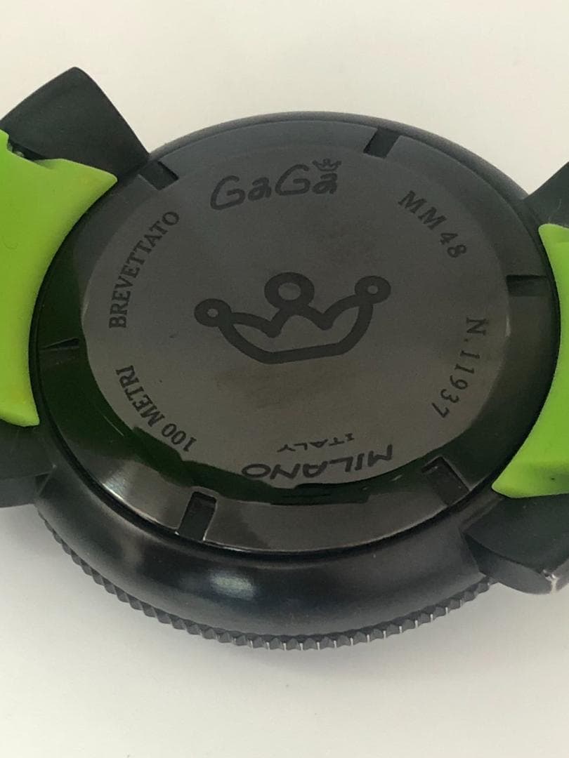 動作OK GaGa MILANO ガガミラノ マヌアーレ48 ラバー 腕時計