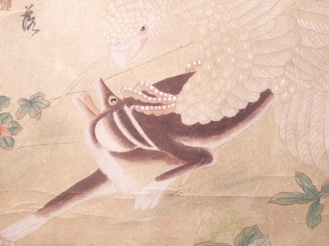 【骨董掛け軸】松図 中国李唐　肉筆保證 掛け軸　捲り AK972A12-3