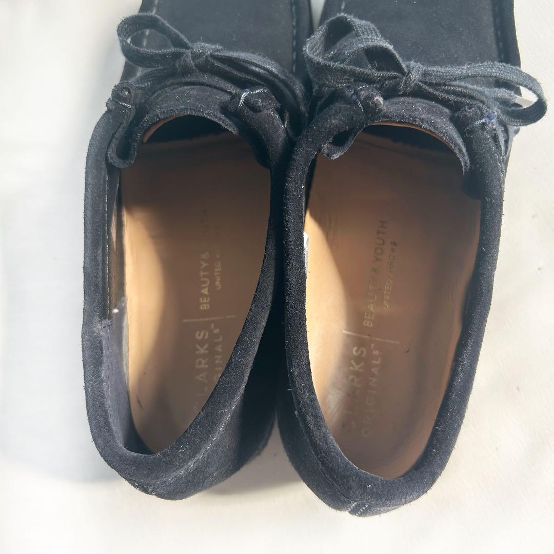 【希少・美品】ビューティー＆ユース 別注CLARKSWALLABEE NAVY