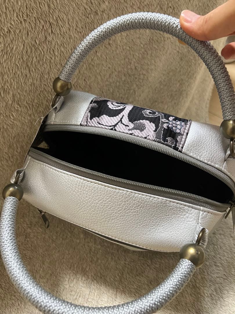 和装バッグ　博多織 花柄　未使用