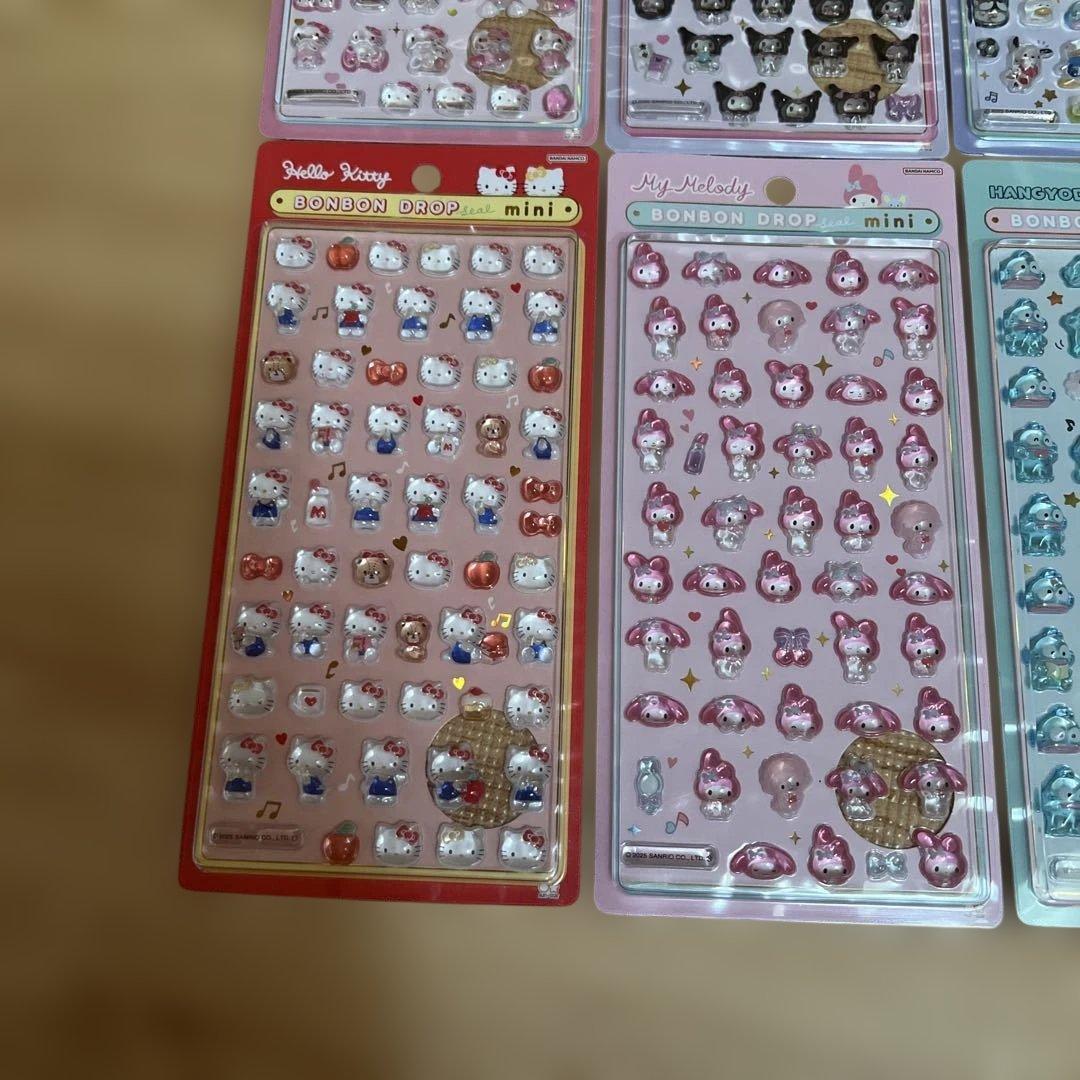 サンリオ　ミニボンボンドロップシール　6種