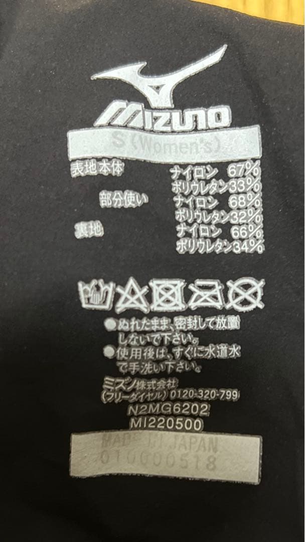 競泳水着レディースMIZUNO「GX・SONIC III 」Sサイズ