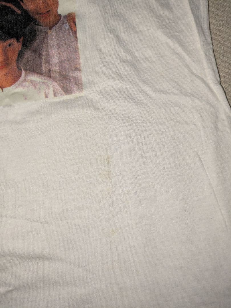 希少レアグッズ　光GENJI　TシャツMサイズ 白ホワイト　80年代当時物