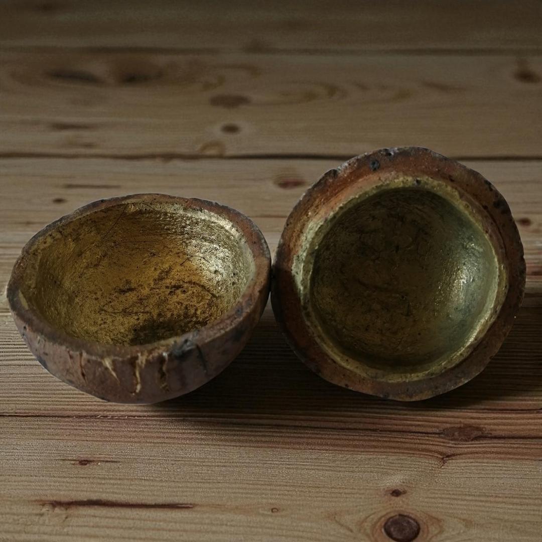 【 香合 】　茶道具　香道　作家もの　陶器　マンゴスチン