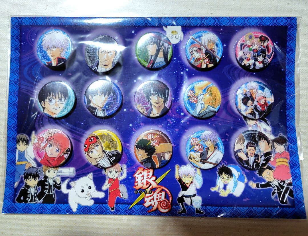 銀魂　ミニ缶バッジセット　原作絵柄