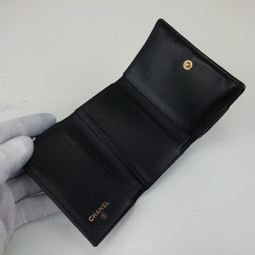【めめ様用】シャネル　マトラッセ三つ折り　ナノ財布　【希少・カンボン柄】2197