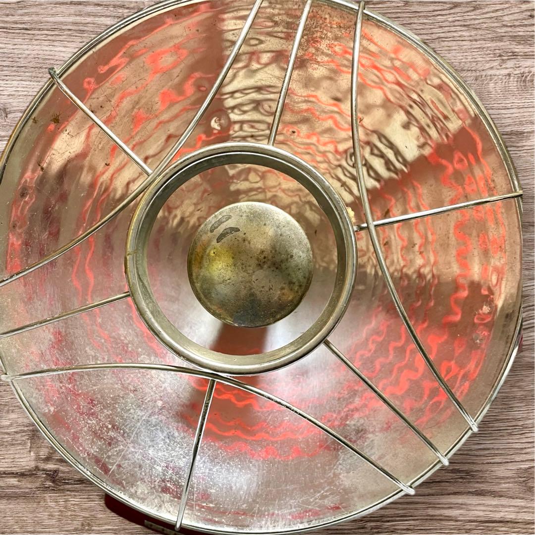 昭和レトロ　貴重品　東京芝浦電気株式会社　東芝　可愛い電気ストーブ　丸形　赤