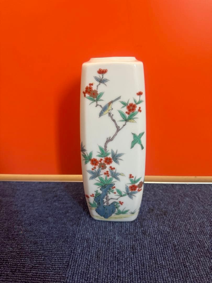 1634  深川製磁　花鳥文　金彩