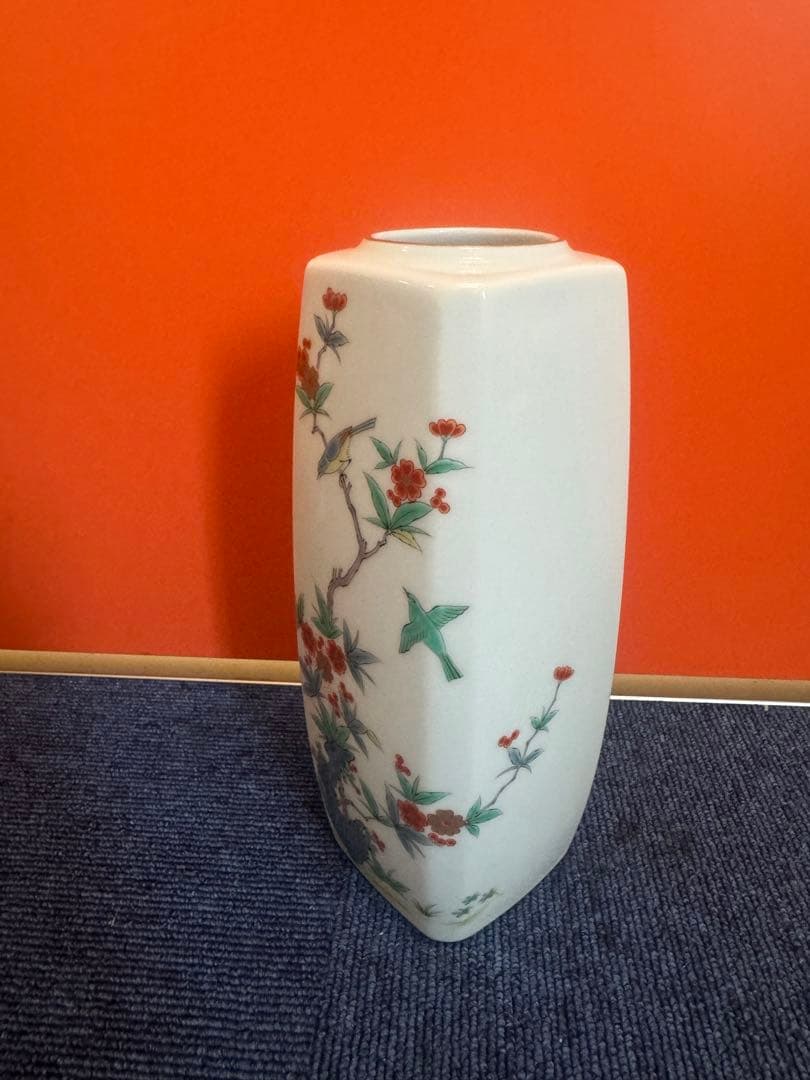 1634  深川製磁　花鳥文　金彩