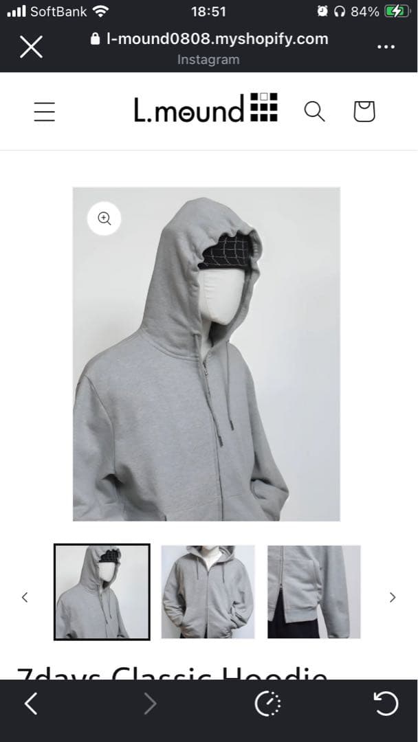 7days Classic Hoodie yuga L.mound スガ着用