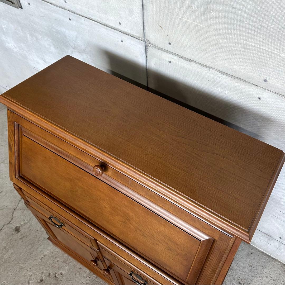 ✦カリモク✦ヴィンテージ ライティングビューロー デスクキャビネット 昭和レトロ