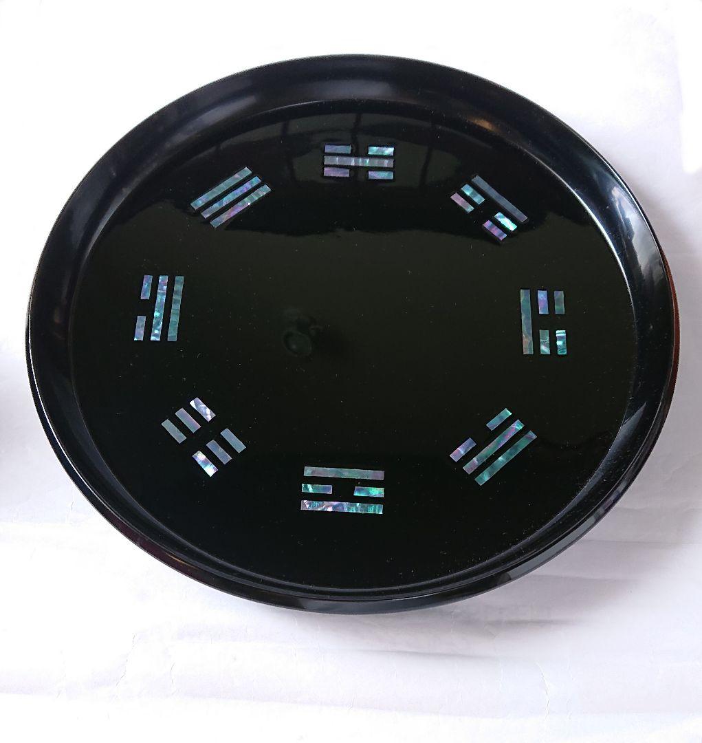 茶道具 八卦盆 真塗 木製漆 青貝螺鈿 平安象彦