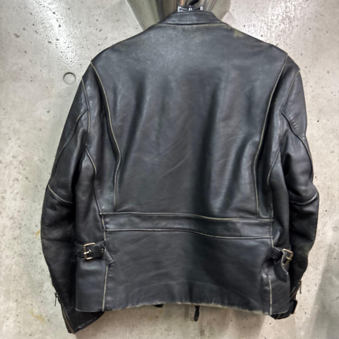ハーレーダビッドソン シングルライダースジャケット 革ジャン 80s 当時物