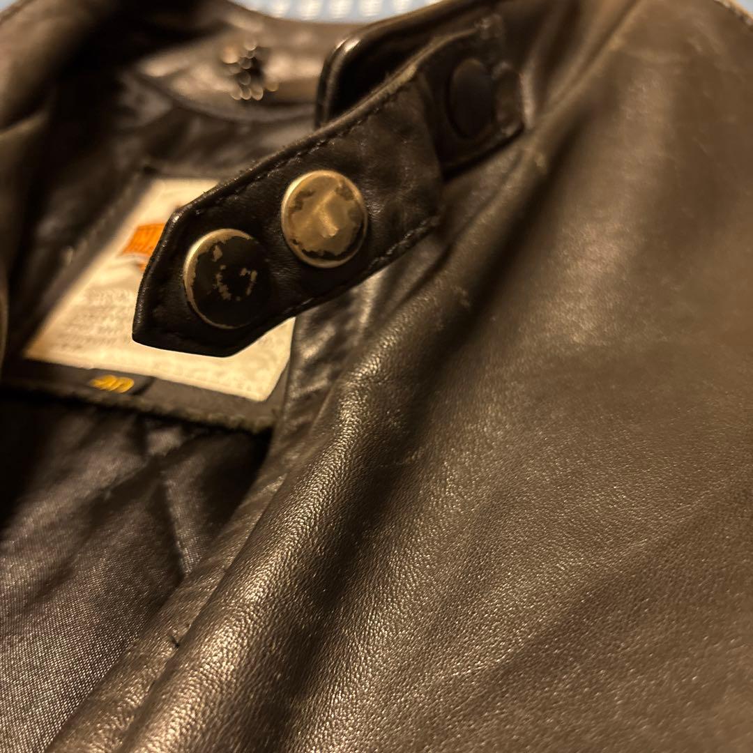 ハーレーダビッドソン シングルライダースジャケット 革ジャン 80s 当時物