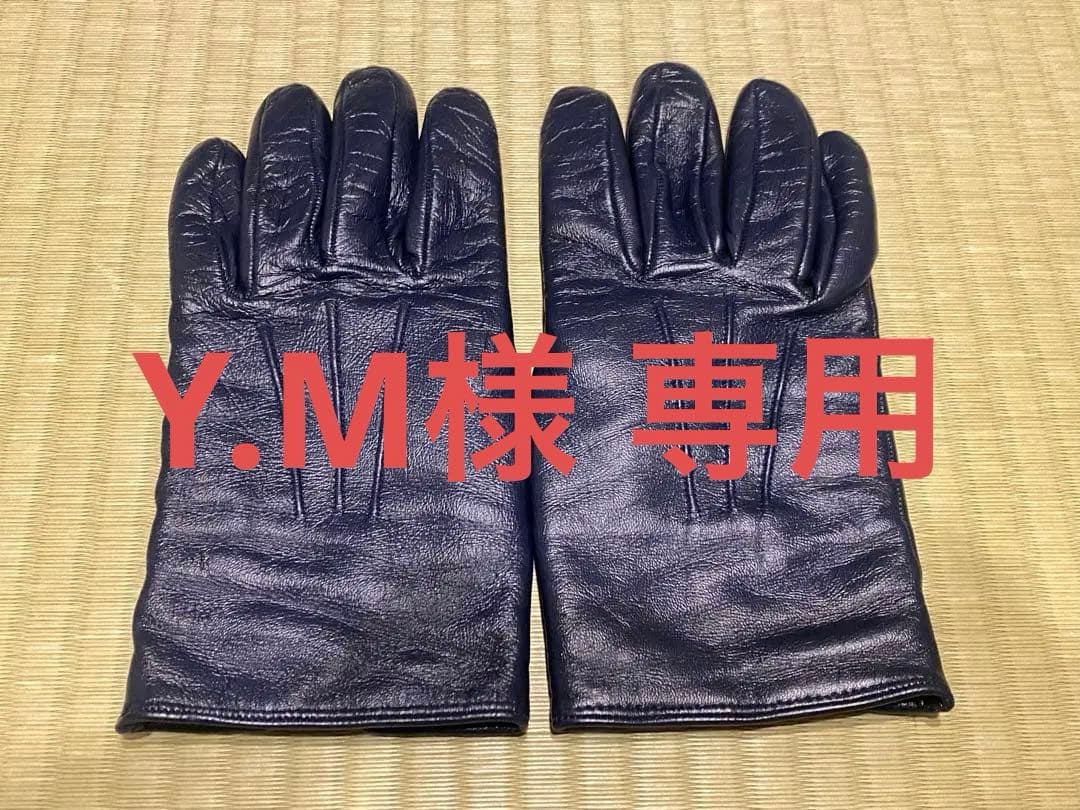 稀少 BLUE BLUE インディゴ 本革レザー手袋