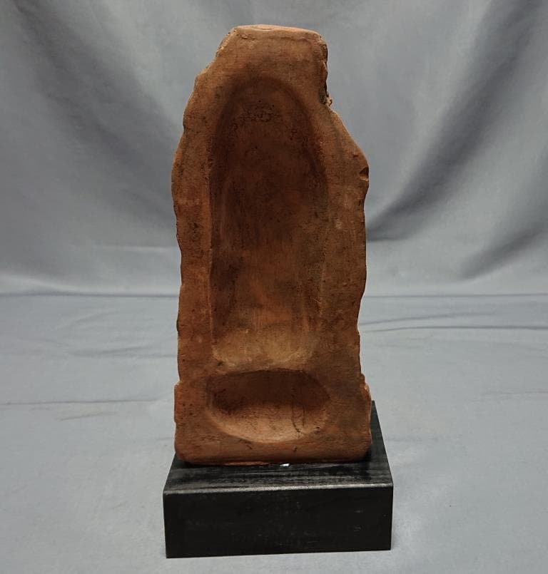 コレクター収集　タイ　クメール仏像　頭部　台付