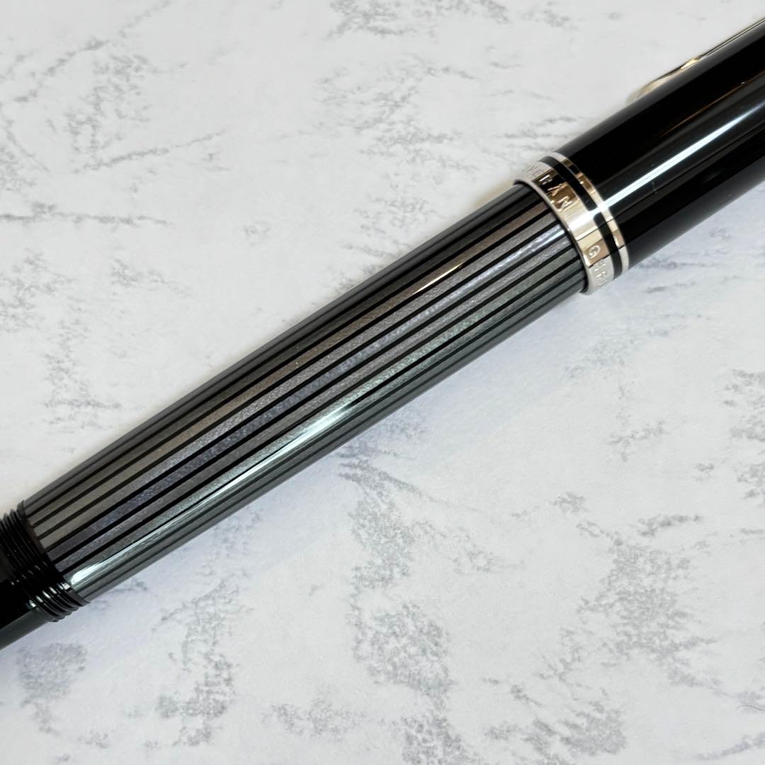 ペリカン スーベレーン M400 万年筆 ブラックストライプ F（細字）