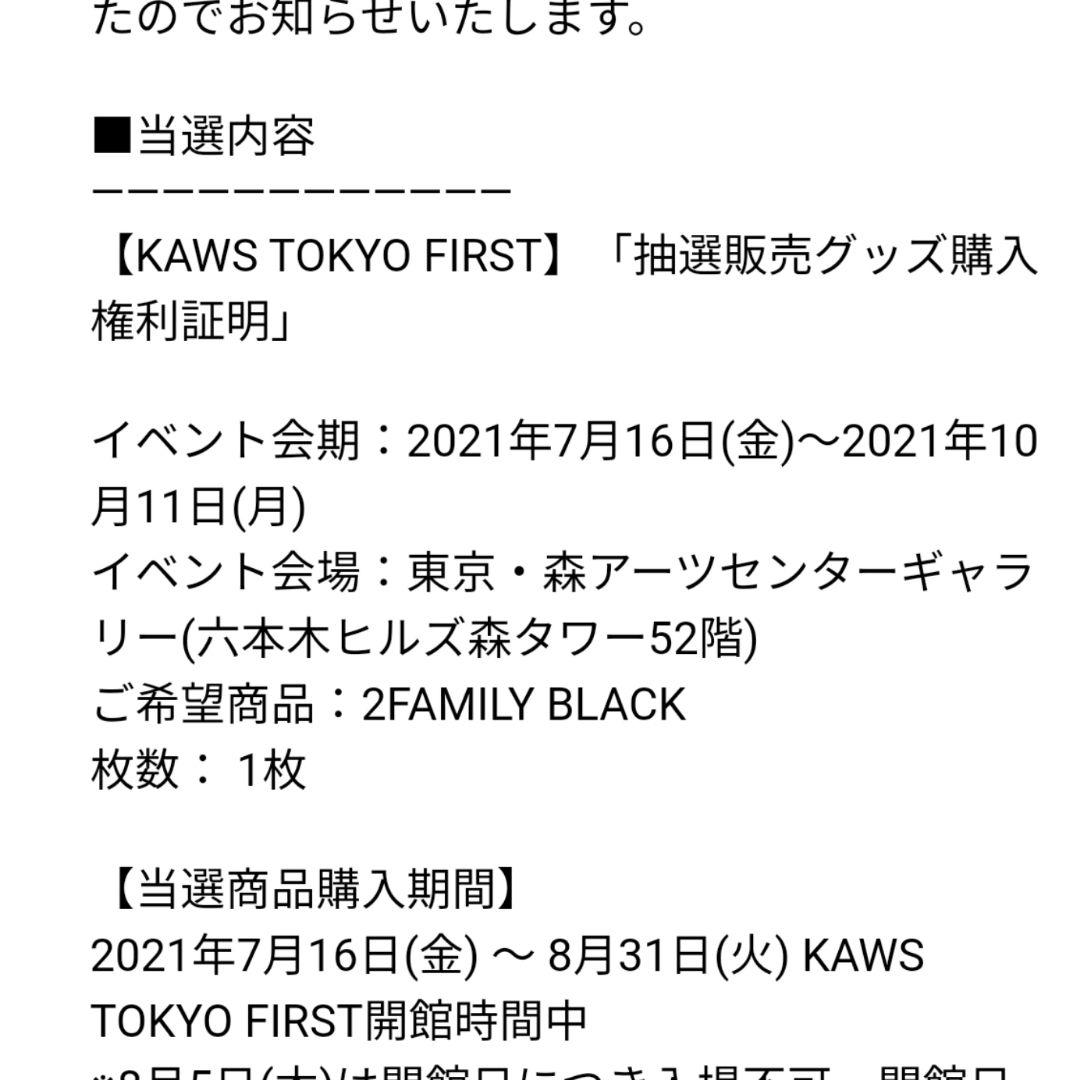 KAWS　♯2 FAMILY BLACK　メディコムファミリーブラック