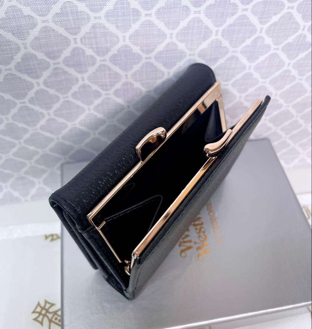 【最新☆新品】ヴィヴィアン・ウエストウッド　三つ折り財布 ブラック