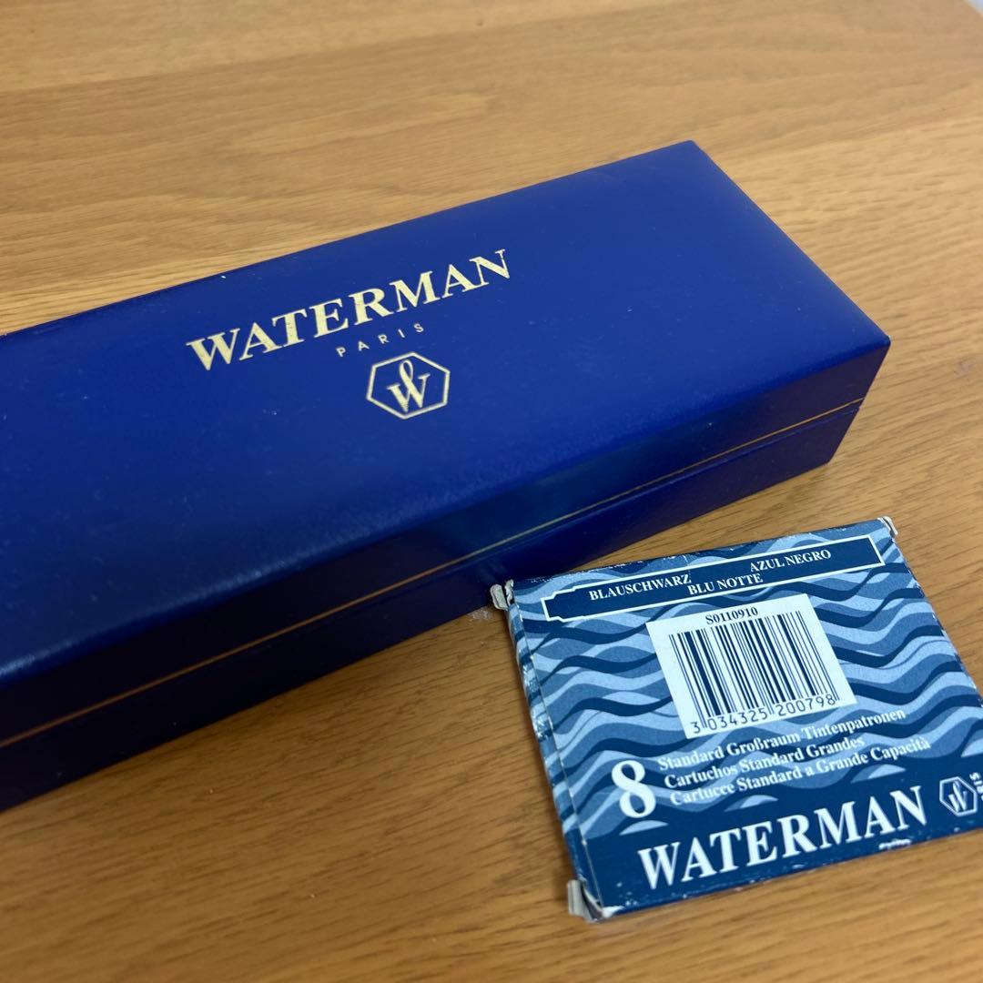 WATERMAN 万年筆 シルバー + インクカートリッジ