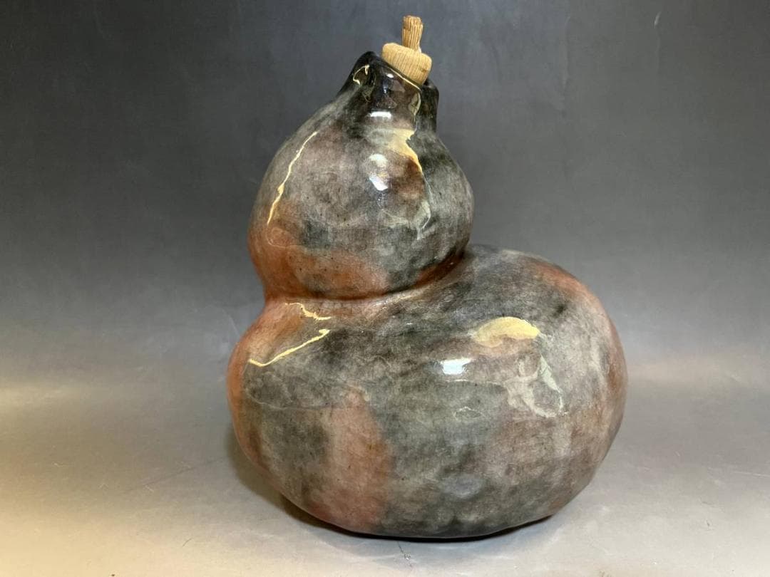 徳利■いぬ井 己酉 梅亭手造？楽巣流振り出し？赤楽 置物 酒器 時代物 骨董品■