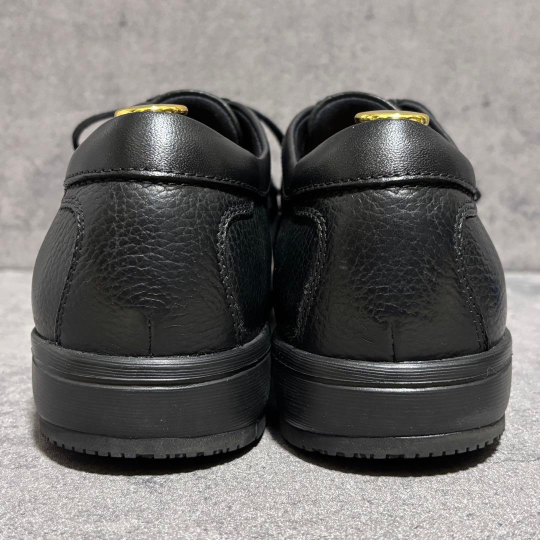 未使用級　リーガルウォーカー　レザースニーカー　シボ革　ブラック　高級　2134