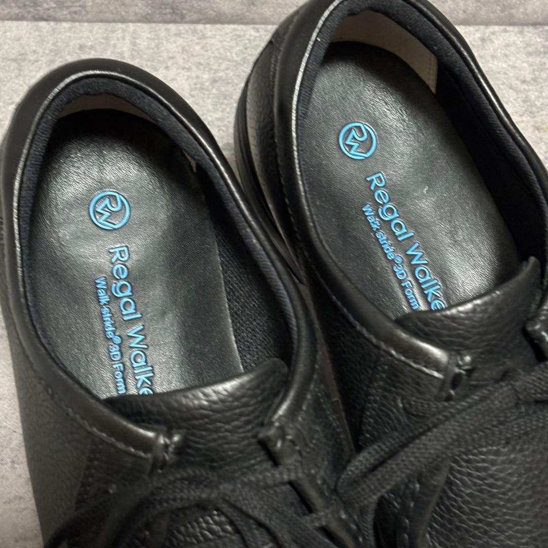 未使用級　リーガルウォーカー　レザースニーカー　シボ革　ブラック　高級　2134