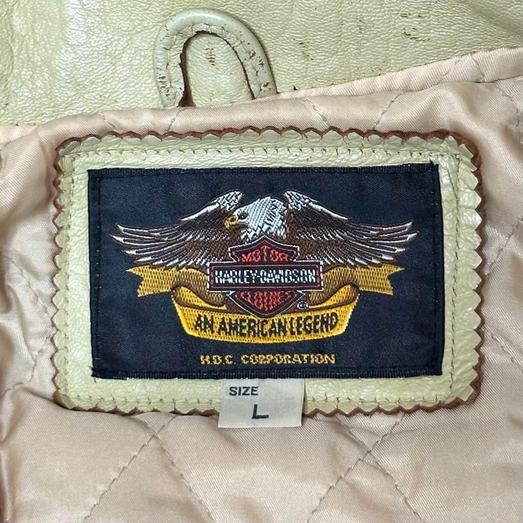 ⭐️90s⭐️ HARLEY DAVIDSON シングルライダースジャケット　羊