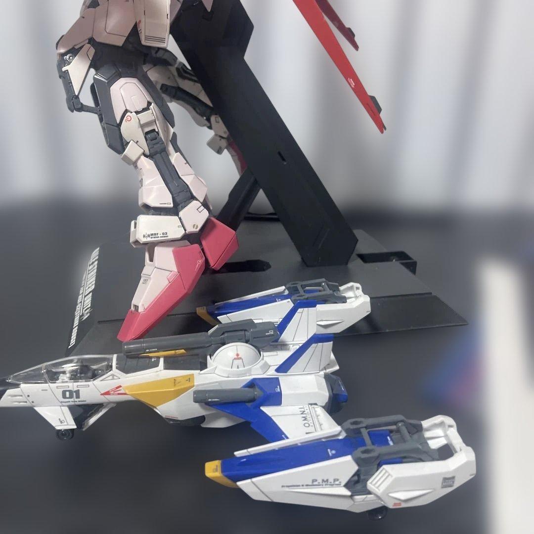 【癒し】PG1/60ストライクルージュ＋スカイグラスパーの組み立て済みジャンク品