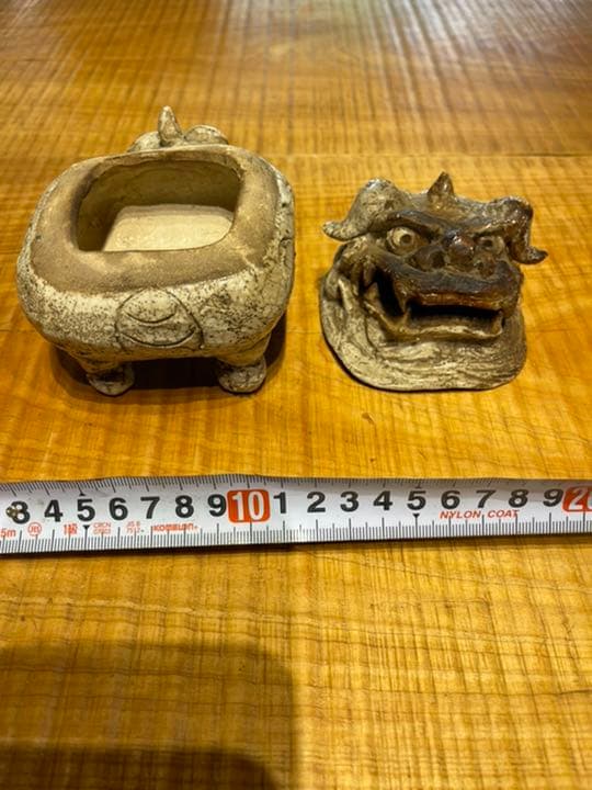 香炉 志野 狛犬 本阿弥光悦 白釉獅子