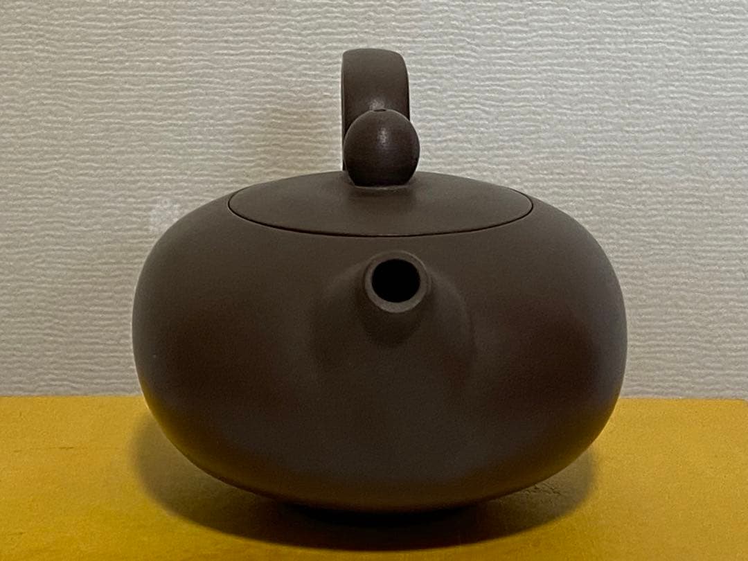 ♦中国？台湾 陸羽造 扁壺形 茶壺 茶道具 煎茶道具 茶器 急須 骨董品