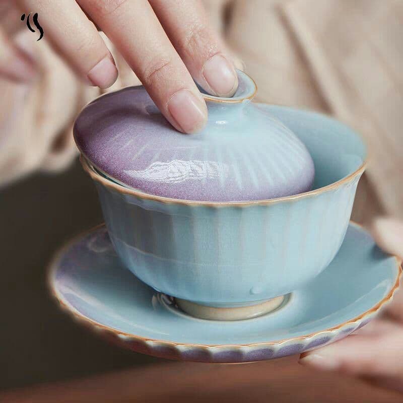 鈞窯鈞磁蓋碗単一陶磁器敬茶椀I