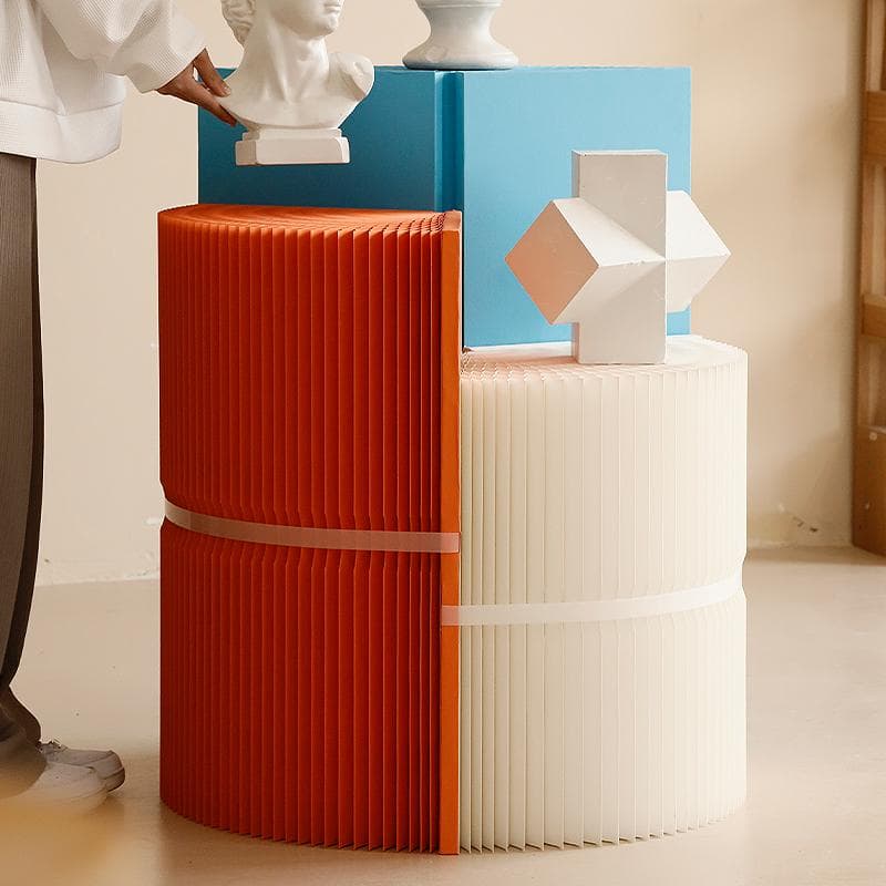 三色組み合わせ階段円柱型ディスプレイ台 直径60cm高さ78㎝ 陳列台 展示会