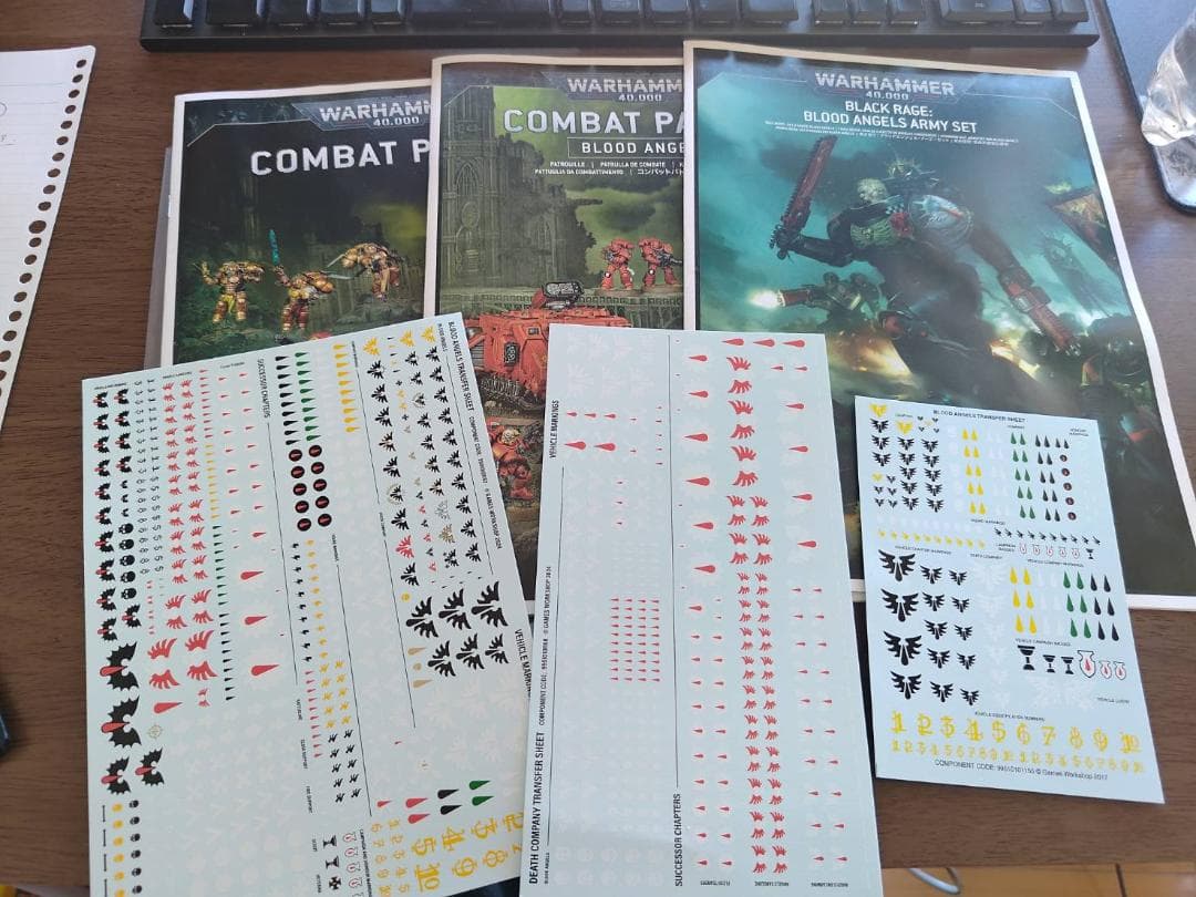 ウォーハンマー ブラッドエンジェル　アップグレード ×8 デカール3枚 +オマケ