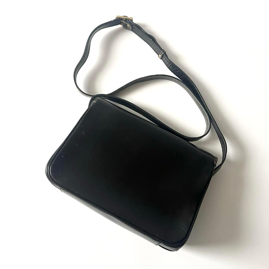 【希少】BALLY ショルダーバッグ ブラック レザー ヴィンテージ