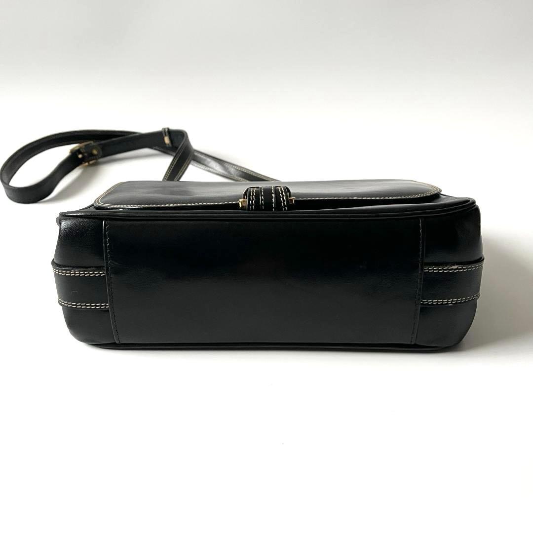 【希少】BALLY ショルダーバッグ ブラック レザー ヴィンテージ